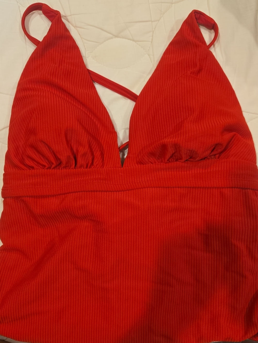 Time and Tru Red One-Piece Swimsuit NWT